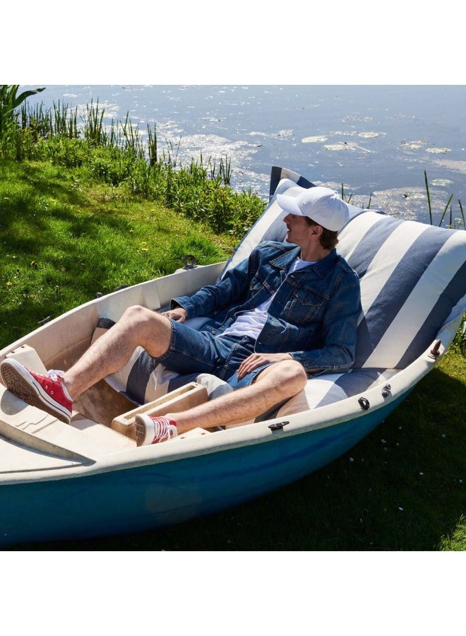 Fatboy Original Bean Bag | Multifunctional Lounge Chair | Indoor & Outdoor Use | Water & Dirt Repellent | UV-Resistant | 134 x 180 cm - Stripe Ocean - Image 2
